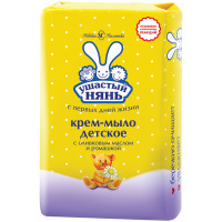 Мыло-крем туалетное Ушастый нянь, детское, с ромашкой, бумажная обертка, 90г, 259724