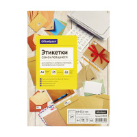 Этикетки самоклеящиеся А4 100л. OfficeSpace, белые, 24 фр. (64*33,4), 70г/м2, 345632 Этикетки самоклеящиеся А4 100л. OfficeSpace, белые, 24 фр. (64*33,4), 70г/м2, 345632