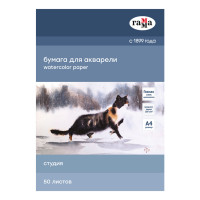 Папка для акварели, 50л., А4, Гамма "Студия", 200г/м2, среднее зерно, 355440 Папка для акварели, 50л., А4, Гамма "Студия", 200г/м2, среднее зерно, 355440