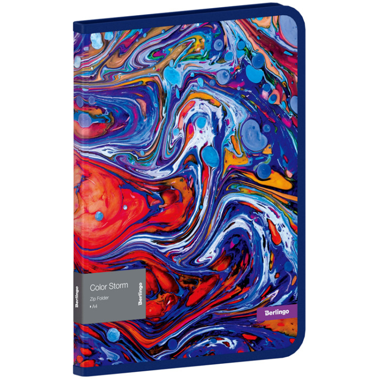 Папка на молнии Berlingo "Color Storm" А4, 600мкм, с рисунком, 299312 Папка на молнии Berlingo "Color Storm" А4, 600мкм, с рисунком, 299312