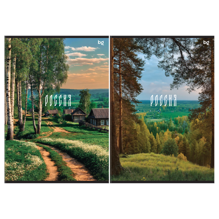 Тетрадь 48л., А4, клетка BG "Родные места", 10 штук, 383681