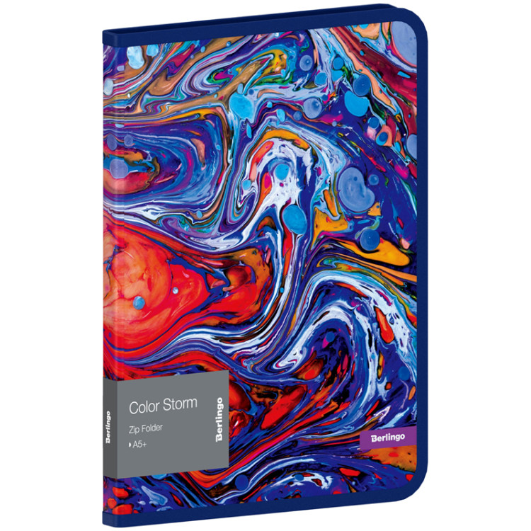 Папка на молнии Berlingo "Color Storm" А5+, 600мкм, с рисунком, 299313 Папка на молнии Berlingo "Color Storm" А5+, 600мкм, с рисунком, 299313