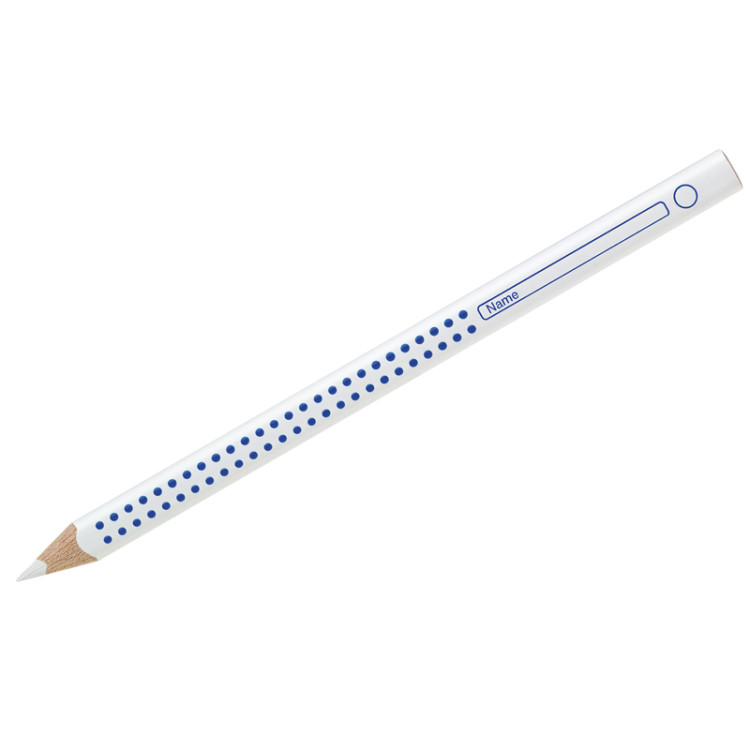 Карандаш Faber-Castell "Jumbo Grip", белый, трехгран., утолщен., заточен., 289790