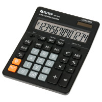 Калькулятор настольный Eleven SDC-554S, 14 разрядов, двойное питание, 155*205*36мм, черный, 339207 Калькулятор настольный Eleven SDC-554S, 14 разрядов, двойное питание, 155*205*36мм, черный, 339207